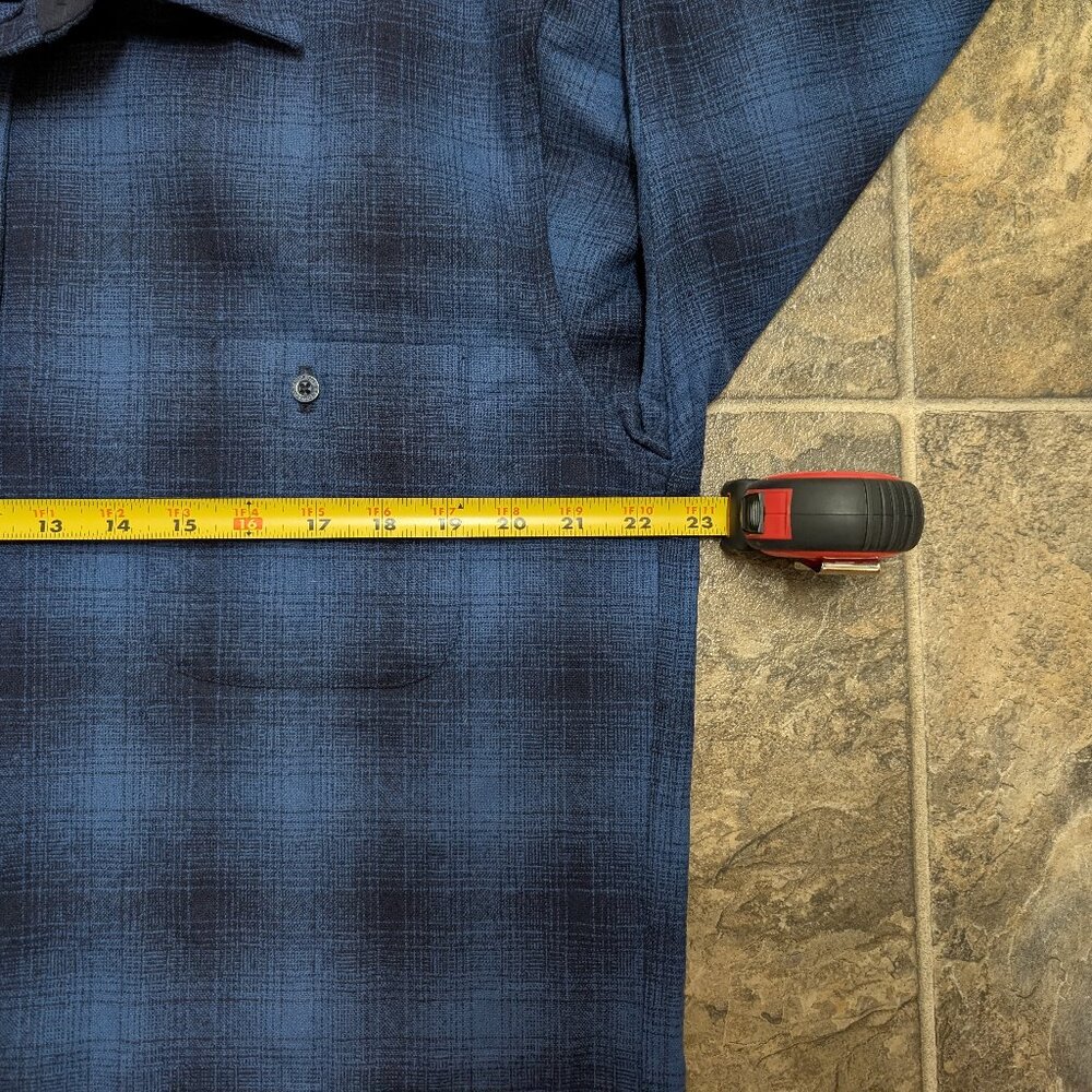Pendleton Trail Elbow Patch Wool Plaid Shirt Size… - image 4